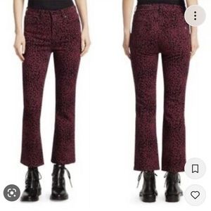 Burgundy Animal Print Rag & Bone Jeans